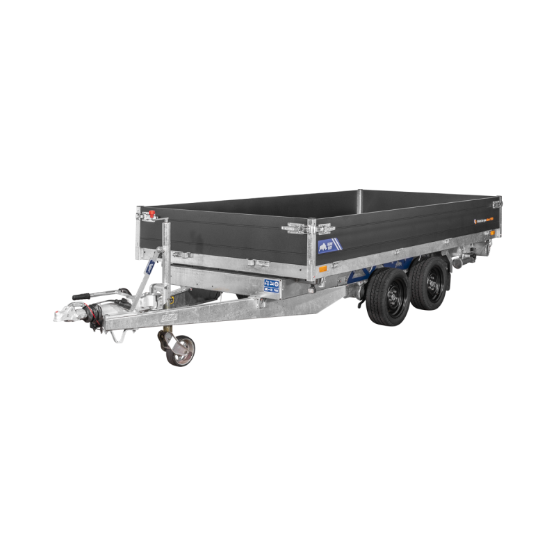 Remorque Tribenne avec pompe électrique 406 x 204 cm - PTAC 3500 kg - Saris - Saris