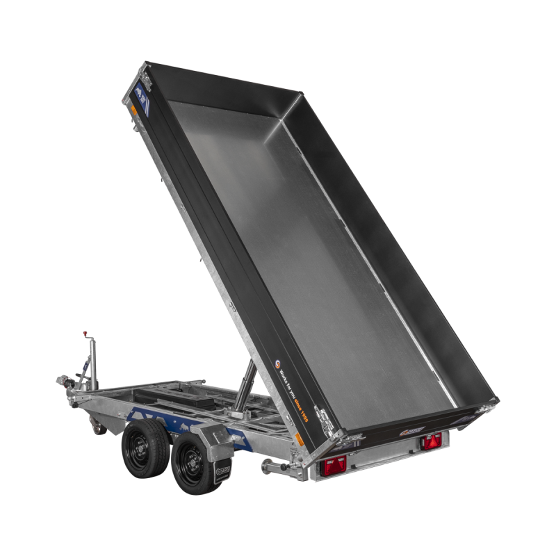 Remorque Tribenne avec pompe électrique 406 x 204 cm - PTAC 3500 kg - Saris - Saris
