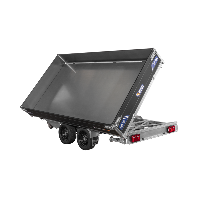 Remorque Tribenne avec pompe électrique 406 x 204 cm - PTAC 3500 kg - Saris - Saris