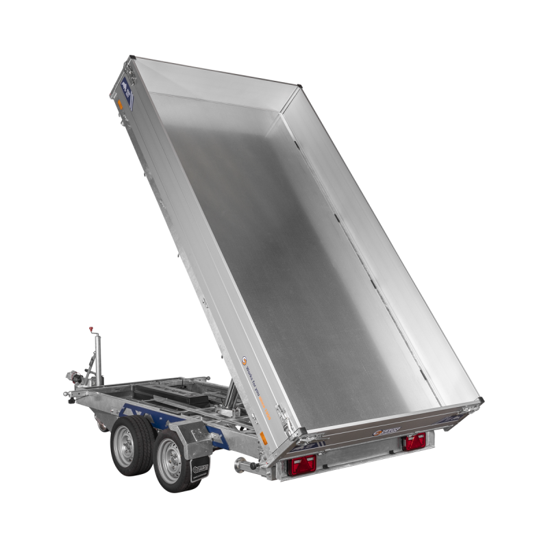 Remorque Tribenne avec pompe électrique 406 x 204 cm - PTAC 3500 kg - Saris - Saris