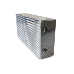 Coffre aluminium 2 ouvertures 600L Dim. 1900 x 400 x 900 mm – Avec étagère