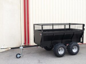 Remorque quad 2 essieux benne bascule manuelle PTC 1200 kg