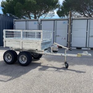 Remorque quad 2 essieux benne hydraulique manuelle PTC 900 kg