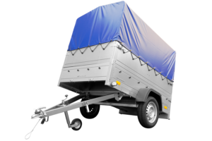 Remorque simple essieu 200×125 avec bâche haute, arceau, rehausses de ridelles et roue jockey – Garden Trailer 201 KIPP